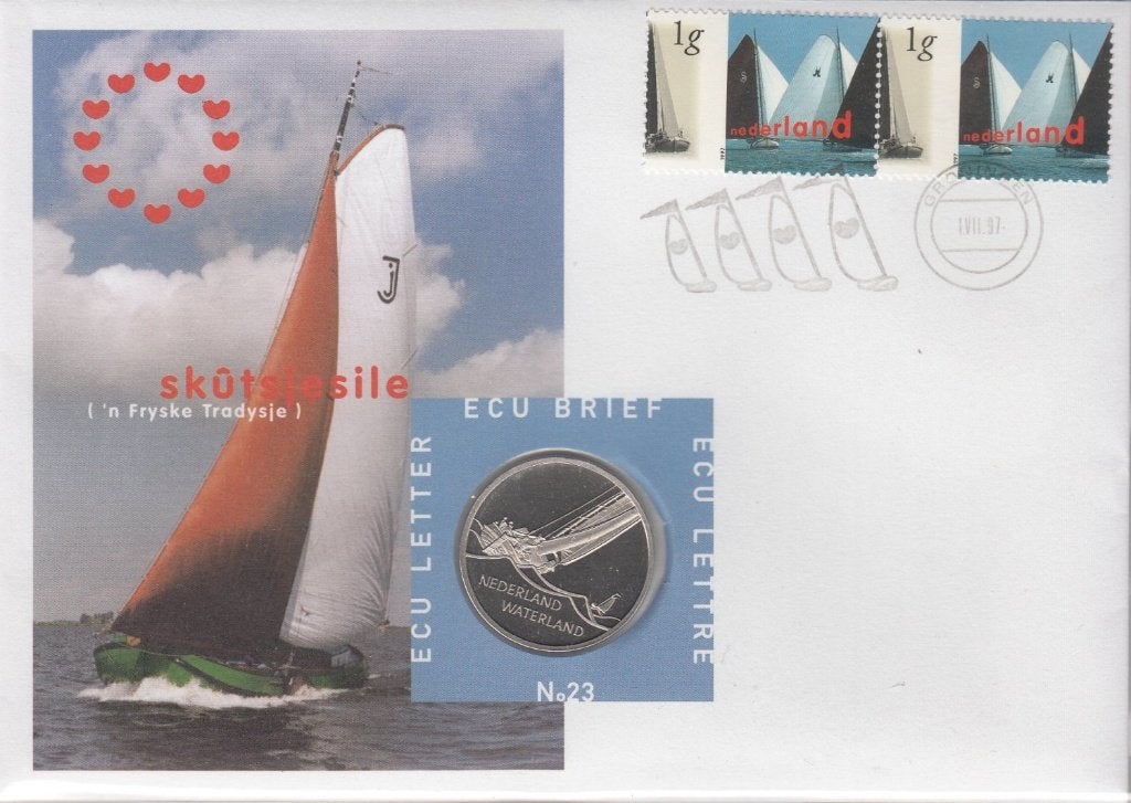 Nederland ECU brief No. 23 Holland Promotion 1997 + penning, Ophalen of Verzenden, Overige materialen, Nederland