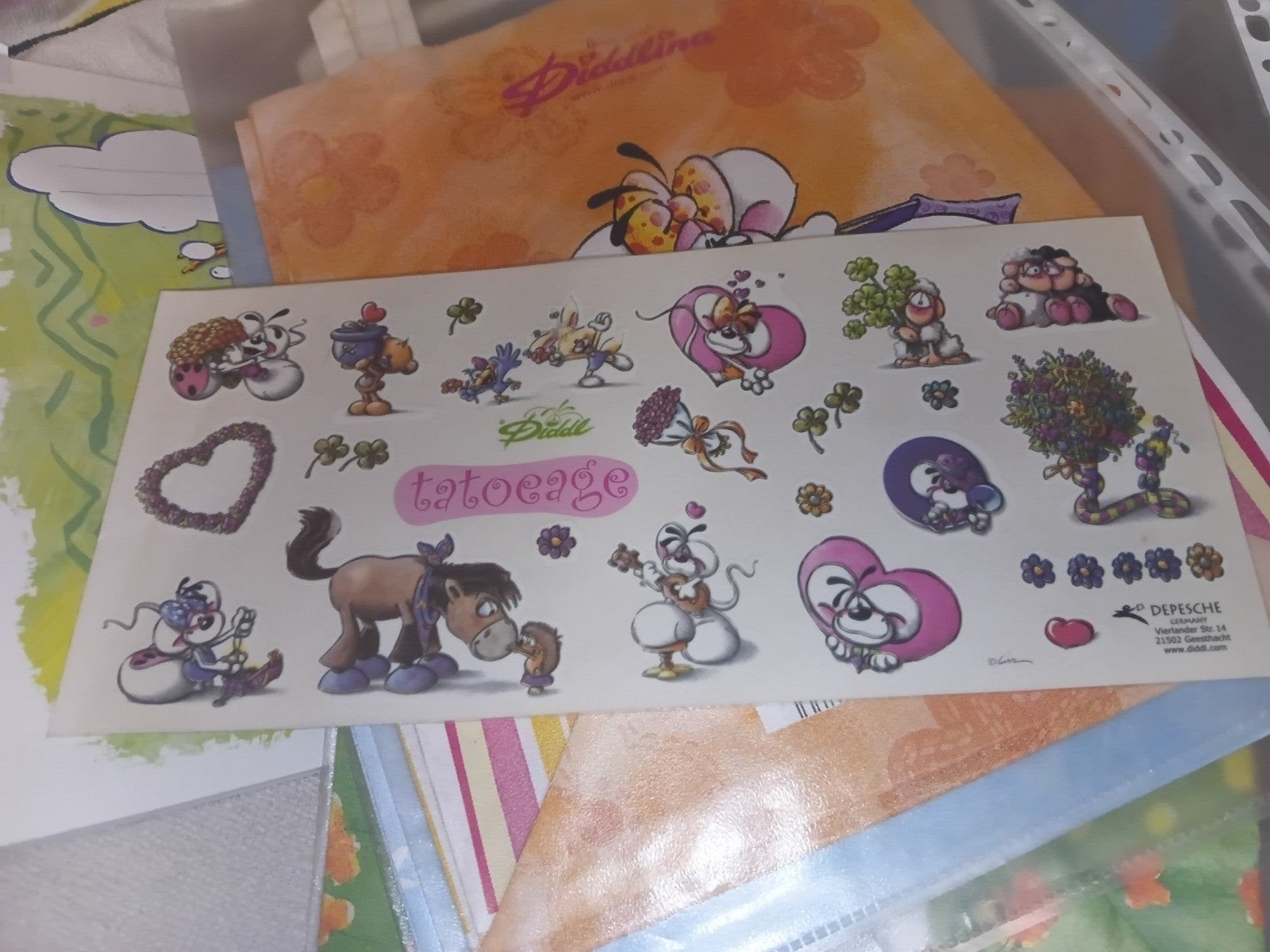 DIDDL Diddl plak tattoo's  tatoeage diddlina galupi pimboli, Ophalen of Verzenden, Nieuw, Overige typen
