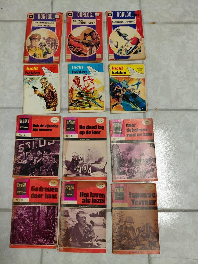 Collectie Oorlog & Lucht Helden strips (12 stuks), Ophalen of Verzenden, Gelezen