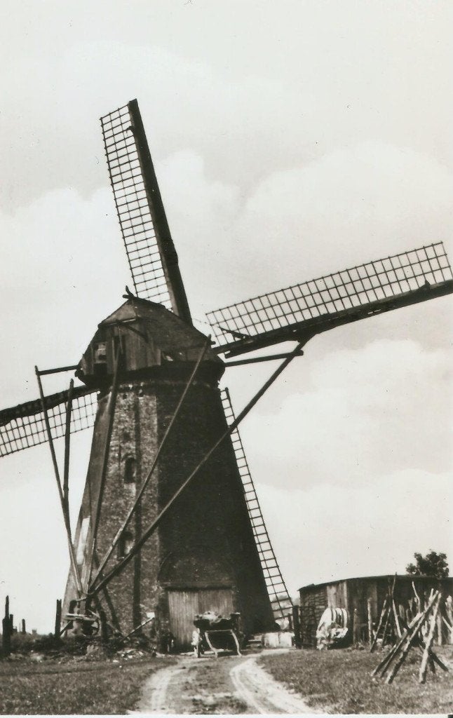 Sas van Gent molen Maenhout ca. 1975, Ophalen of Verzenden, 1960 tot 1980, Ongelopen, Zeeland