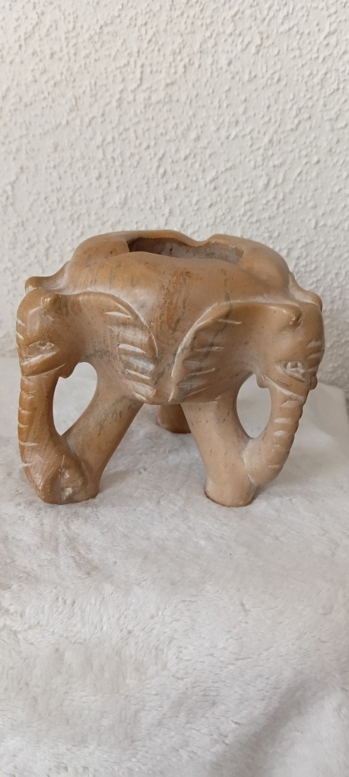 Handgemaakt olifant beeldje van speksteen, Ophalen of Verzenden, Zo goed als nieuw, Dier