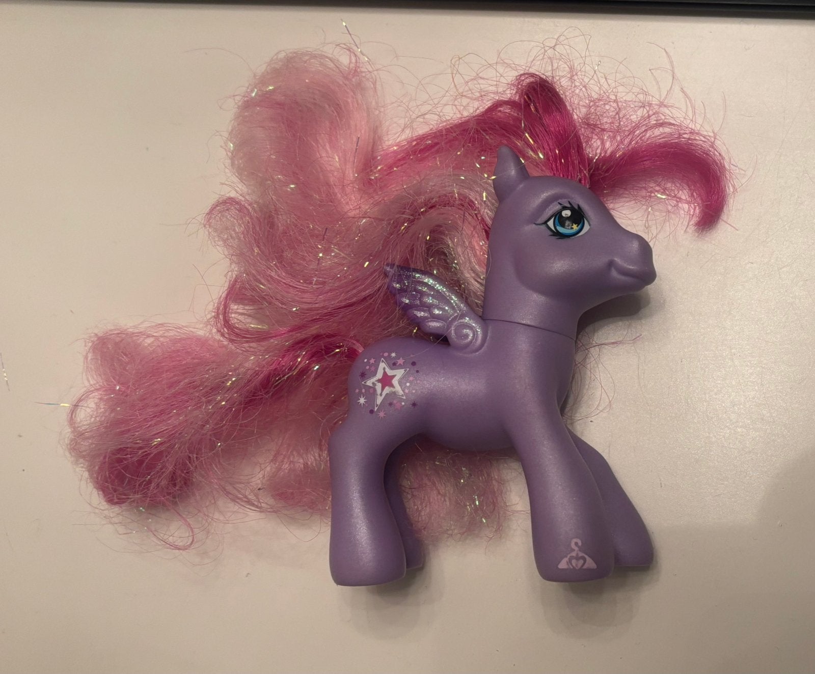 My Little Pony Pegasus – Paars met roze manen 5€, Ophalen of Verzenden, Zo goed als nieuw