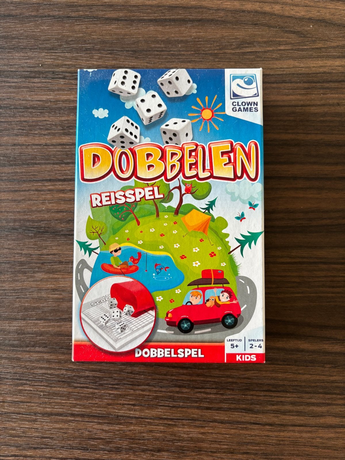 Dobbelen Reisspel - Leuk dobbelspel voor onderweg!, Ophalen of Verzenden, Zo goed als nieuw, Reisspel