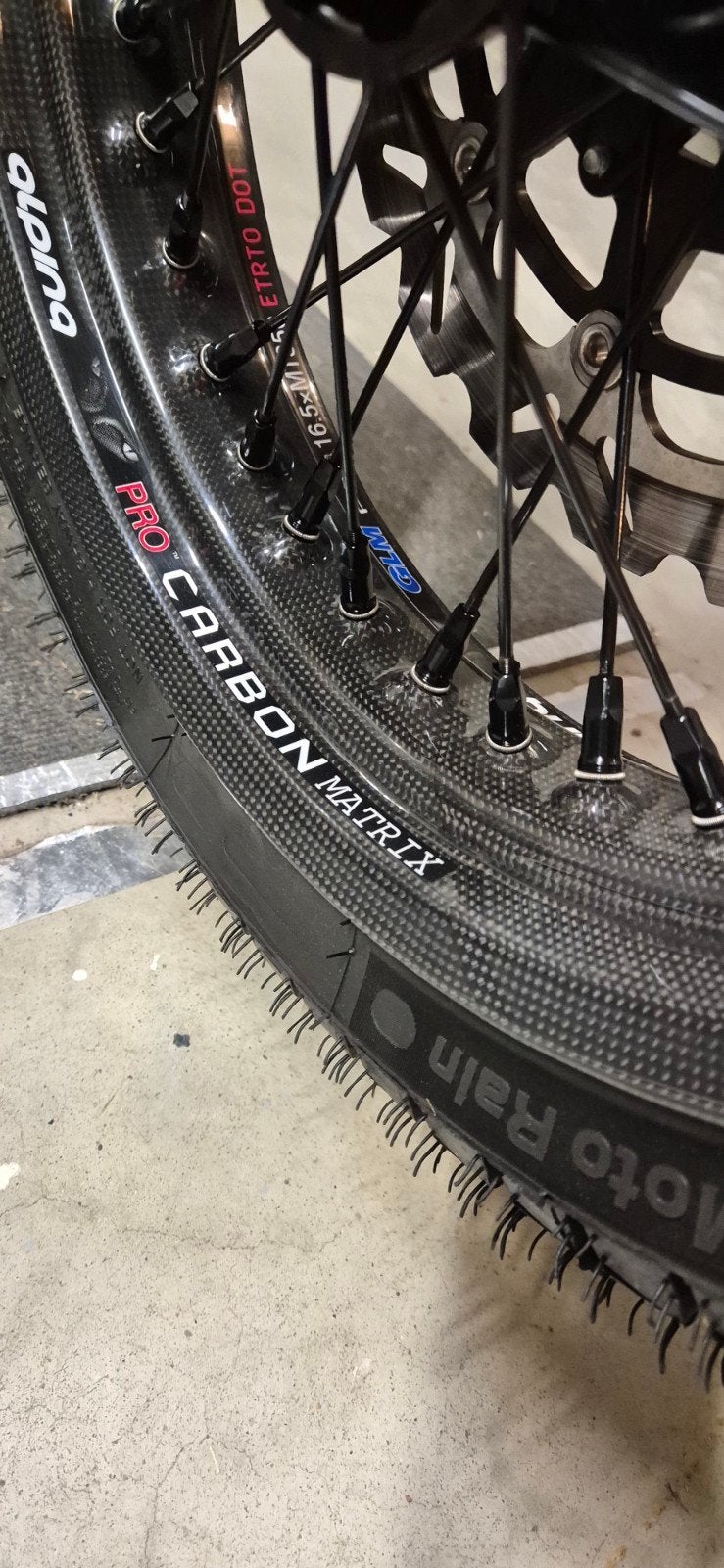 Alpina carbon matrix supermoto velgen, Ophalen, Gebruikt