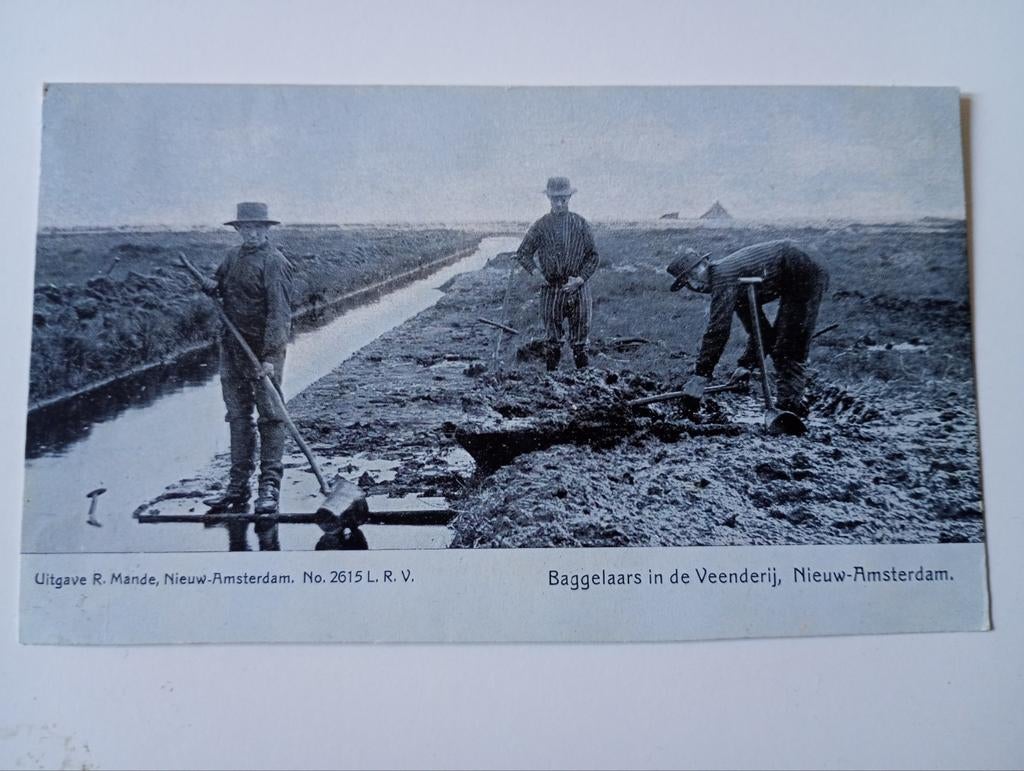 Nieuw-Amsterdam Baggelaars in de Veenderij, Ophalen of Verzenden, Voor 1920, Ongelopen, Drenthe