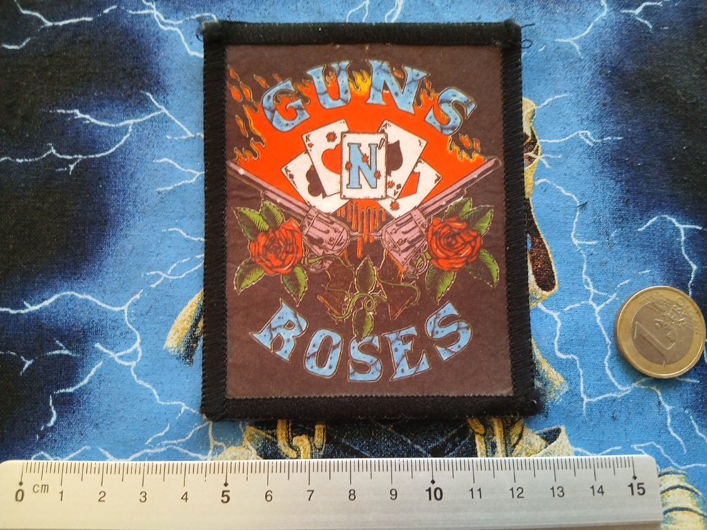 Guns N' Roses  4 aces  printed patch 9, Ophalen of Verzenden, Nieuw, Kleding