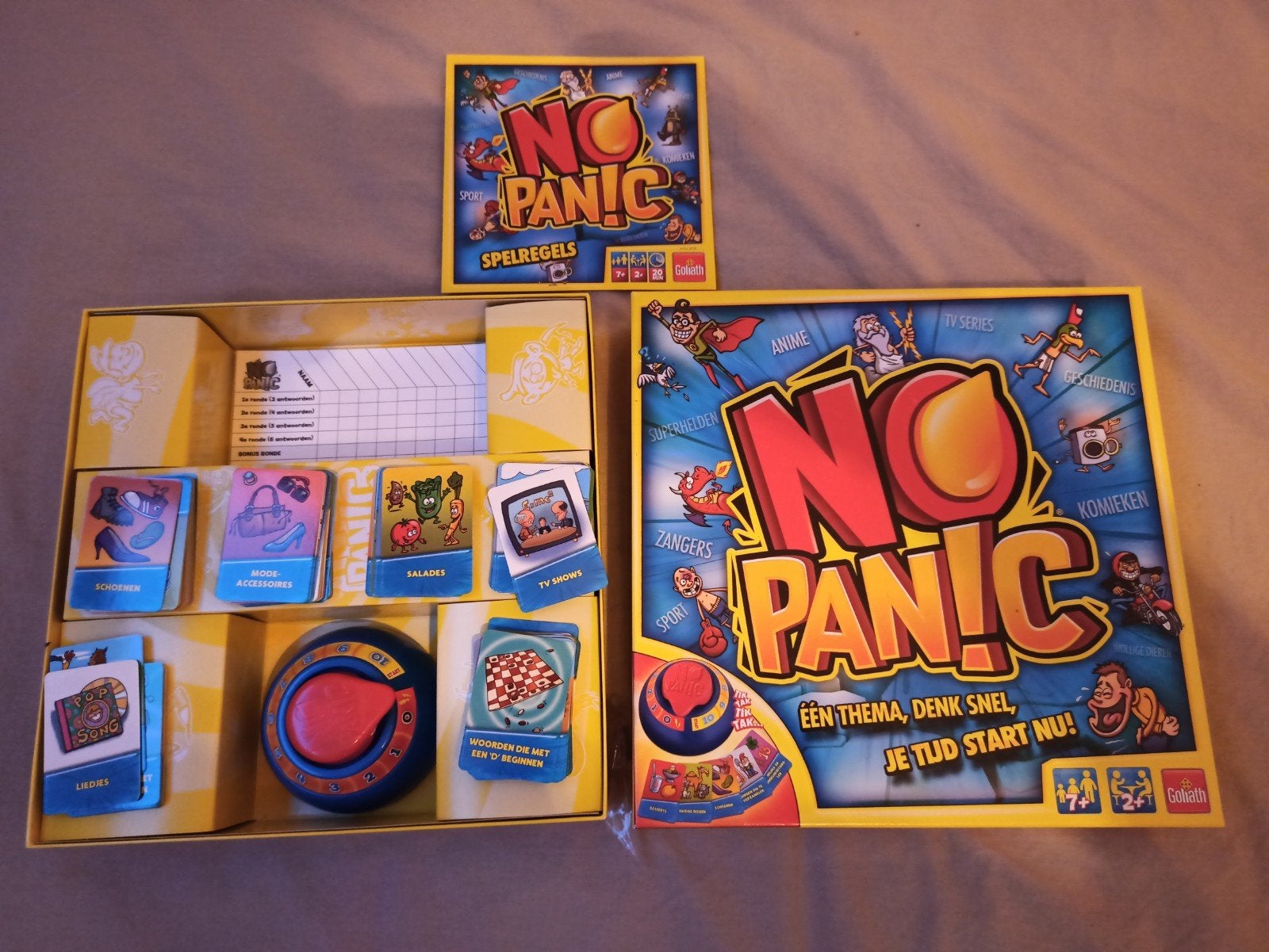 No Panic! Bordspel - Denk snel, reageer vlug!, Drie of vier spelers, Ophalen of Verzenden, Zo goed als nieuw, Goliath
