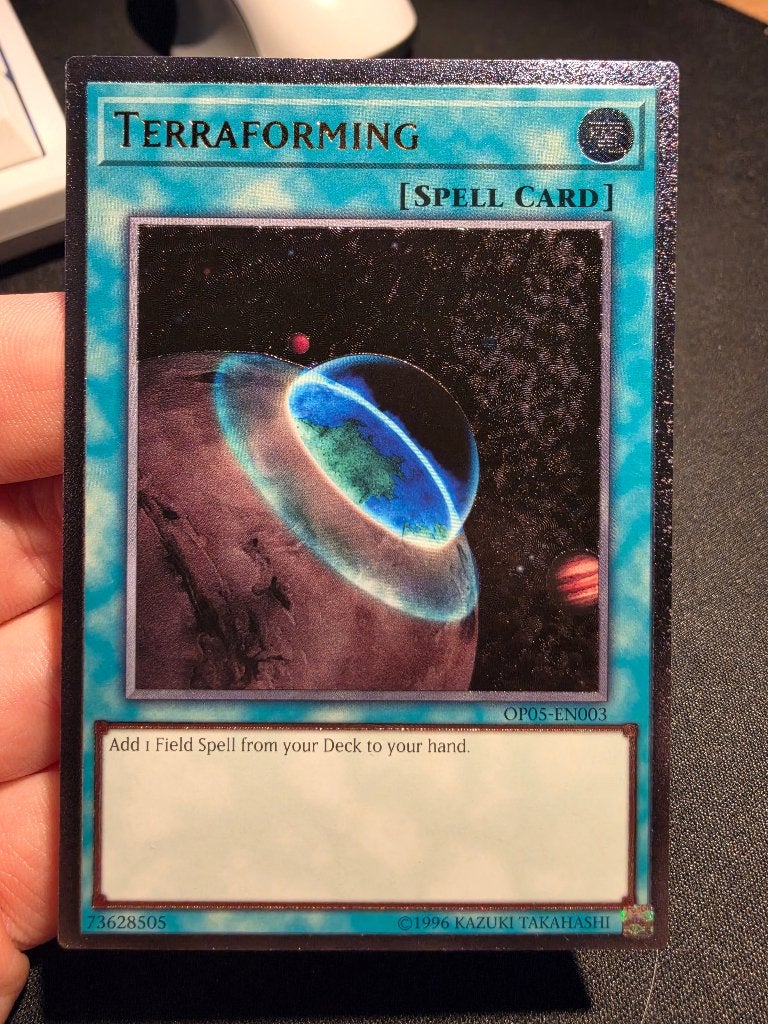 Terraforming (OP05, Near Mint), Ophalen of Verzenden, Zo goed als nieuw, Losse kaart, Foil
