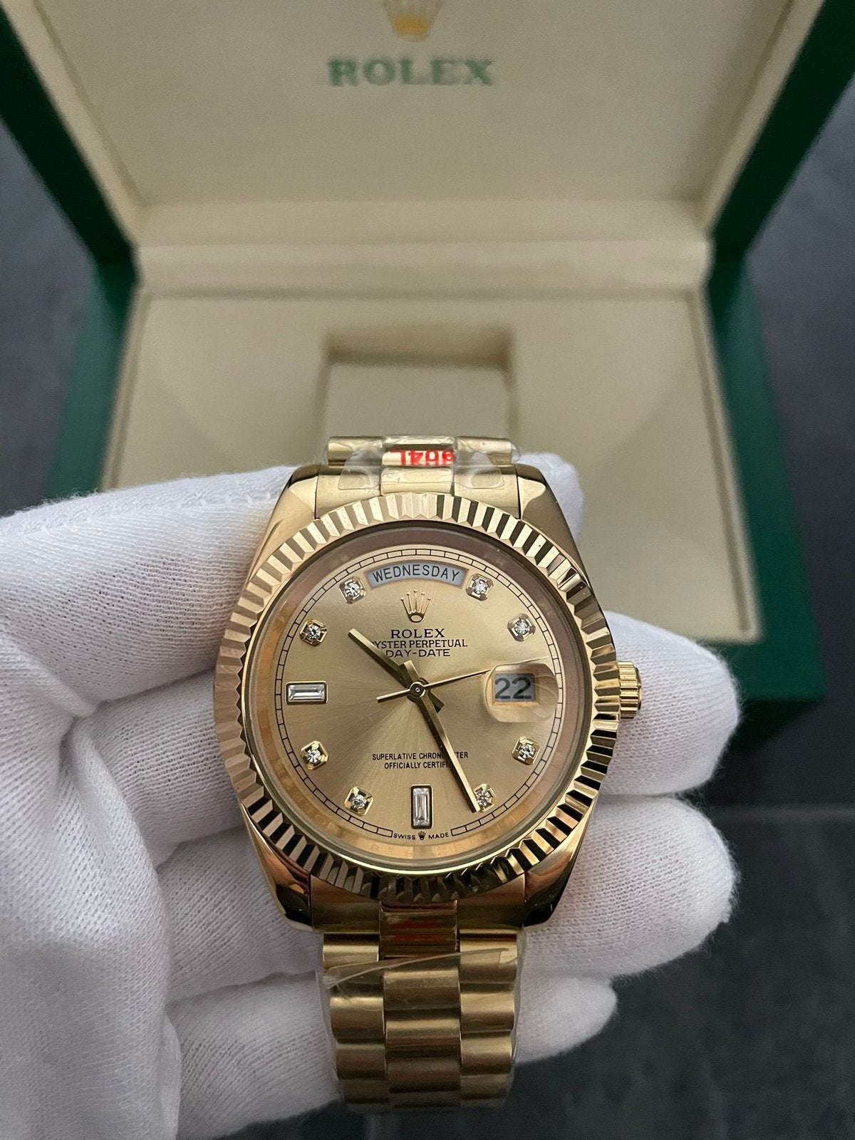 Rolex Day-Date 40MM horloge te koop!, Sieraden, Tassen en Uiterlijk, Horloges | Heren, Staal, Rolex, Nieuw, Ophalen of Verzenden
