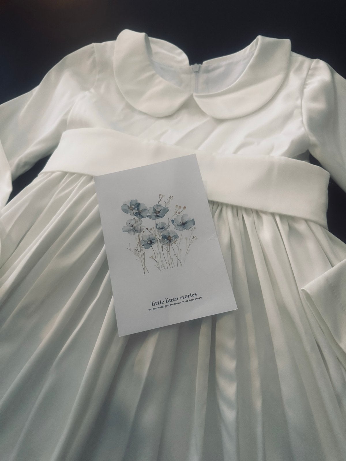 Nieuwe Little Linen Stories Jurk Ivoor Maat 122/128, Kinderen en Baby's, Kinderkleding | Maat 128, Ophalen of Verzenden, Nieuw