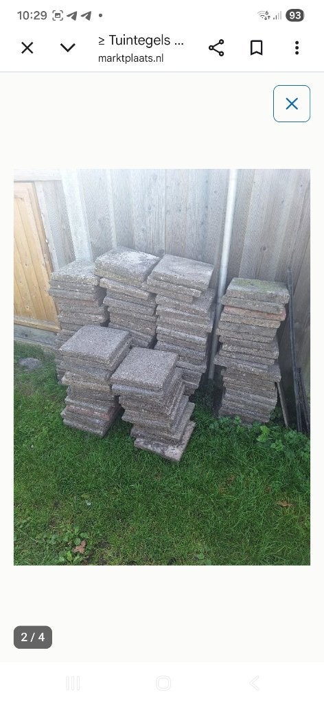 Tuintegels, Gebruikt, Beton, Terrastegels, 5 tot 10 m²