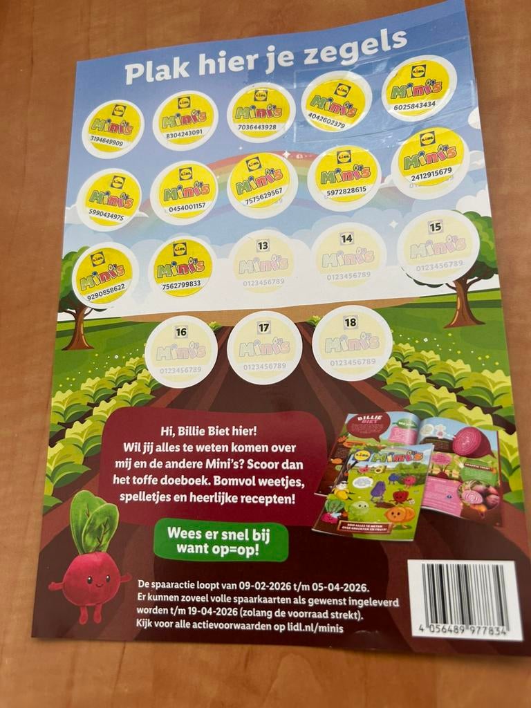 Lidl mini spaarkaart met 12 zegels, Lidl, Verzenden