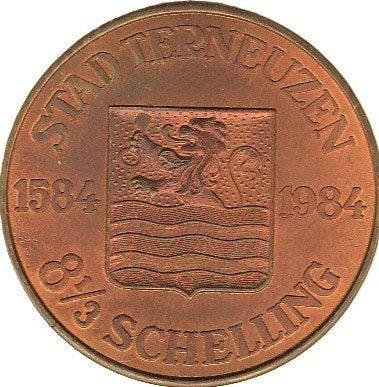 STAD TERNEUZEN 8 1/3 SCHELLING, Ophalen of Verzenden, Overige materialen