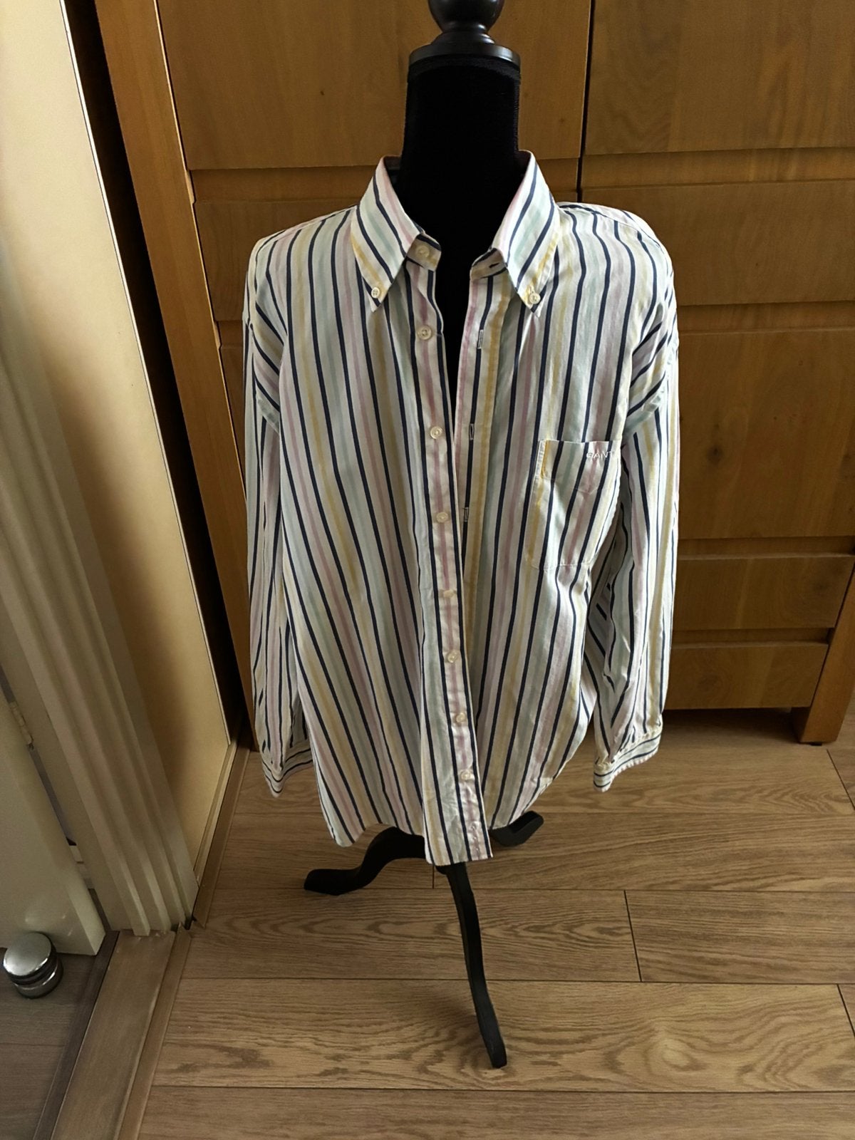 GANT LONG BEACH XL REGULAR FIT, Ophalen of Verzenden, Zo goed als nieuw, Blauw, Halswijdte 43/44 (XL)