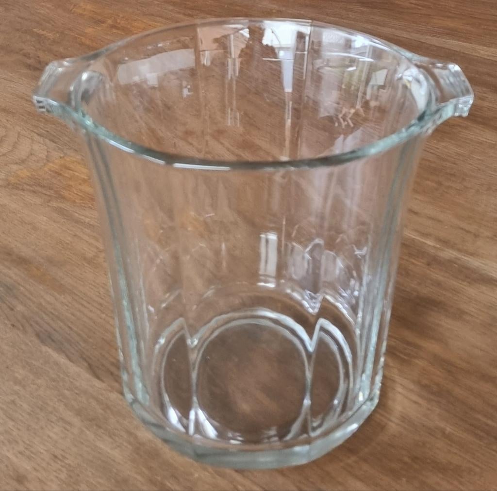 Vintage Franse 1970's glazen champagne wijnkoeler, Ophalen of Verzenden