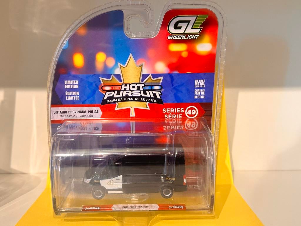 Greenlight 1:64 - 2015 Ford Transit Ontario Police Canada, Hobby en Vrije tijd, Ophalen of Verzenden, Zo goed als nieuw, Auto