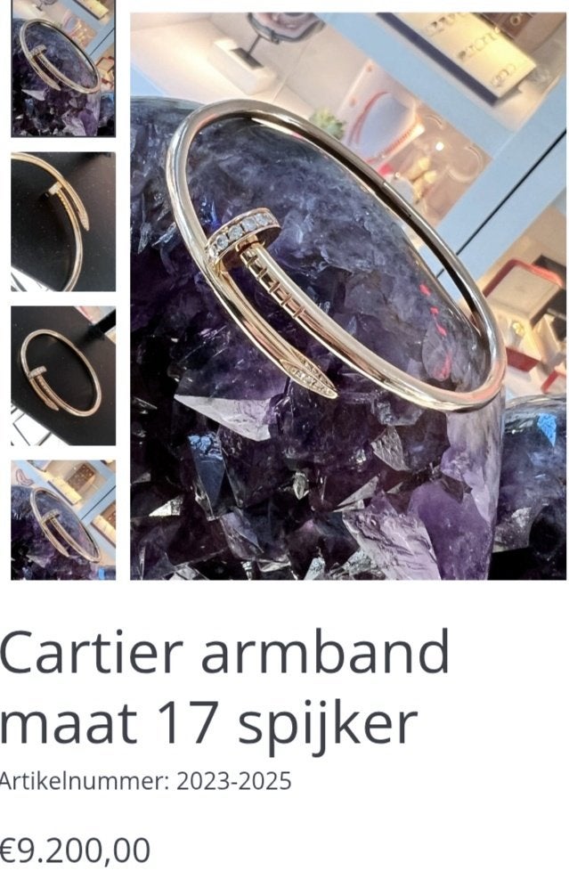 Tekoop Cartier armband, Sieraden, Tassen en Uiterlijk, Armbanden, Gebruikt, Goud, Goud, Ophalen