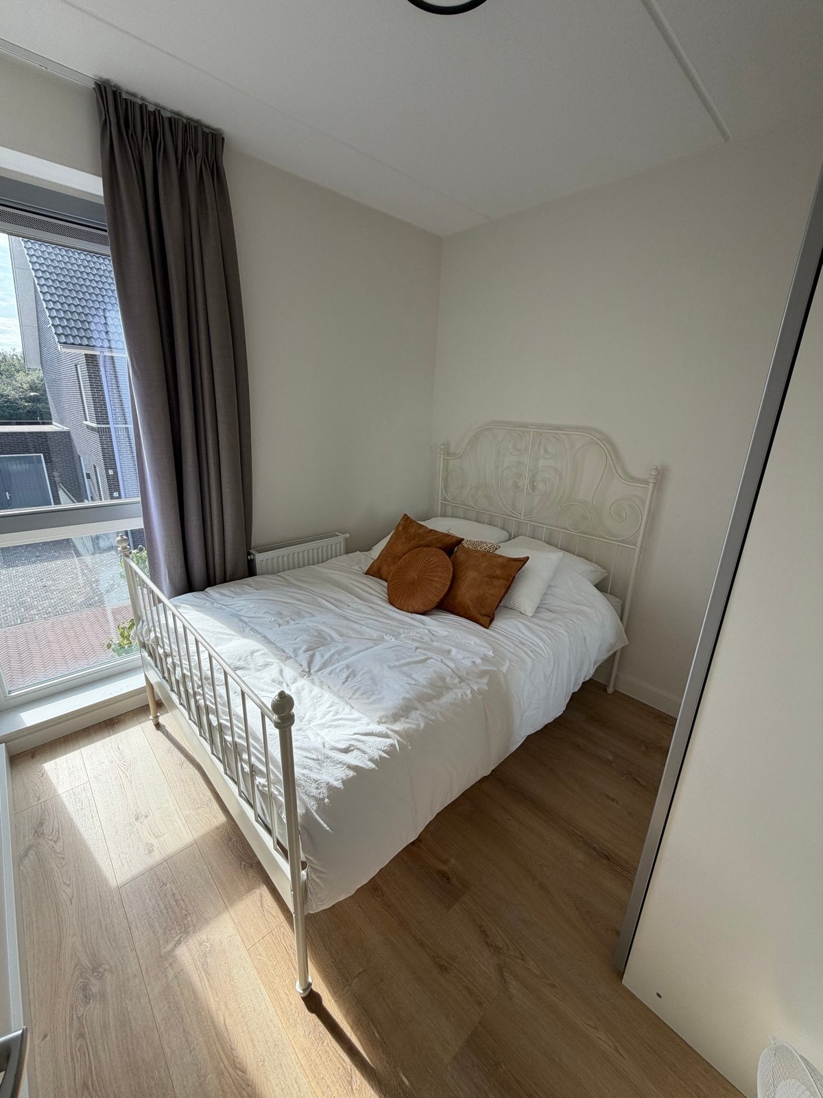 IKEA Leirvik tweepersoonsbed 140x200, lattenbodem en matras, Gebruikt, Wit, Tweepersoons, 200 cm