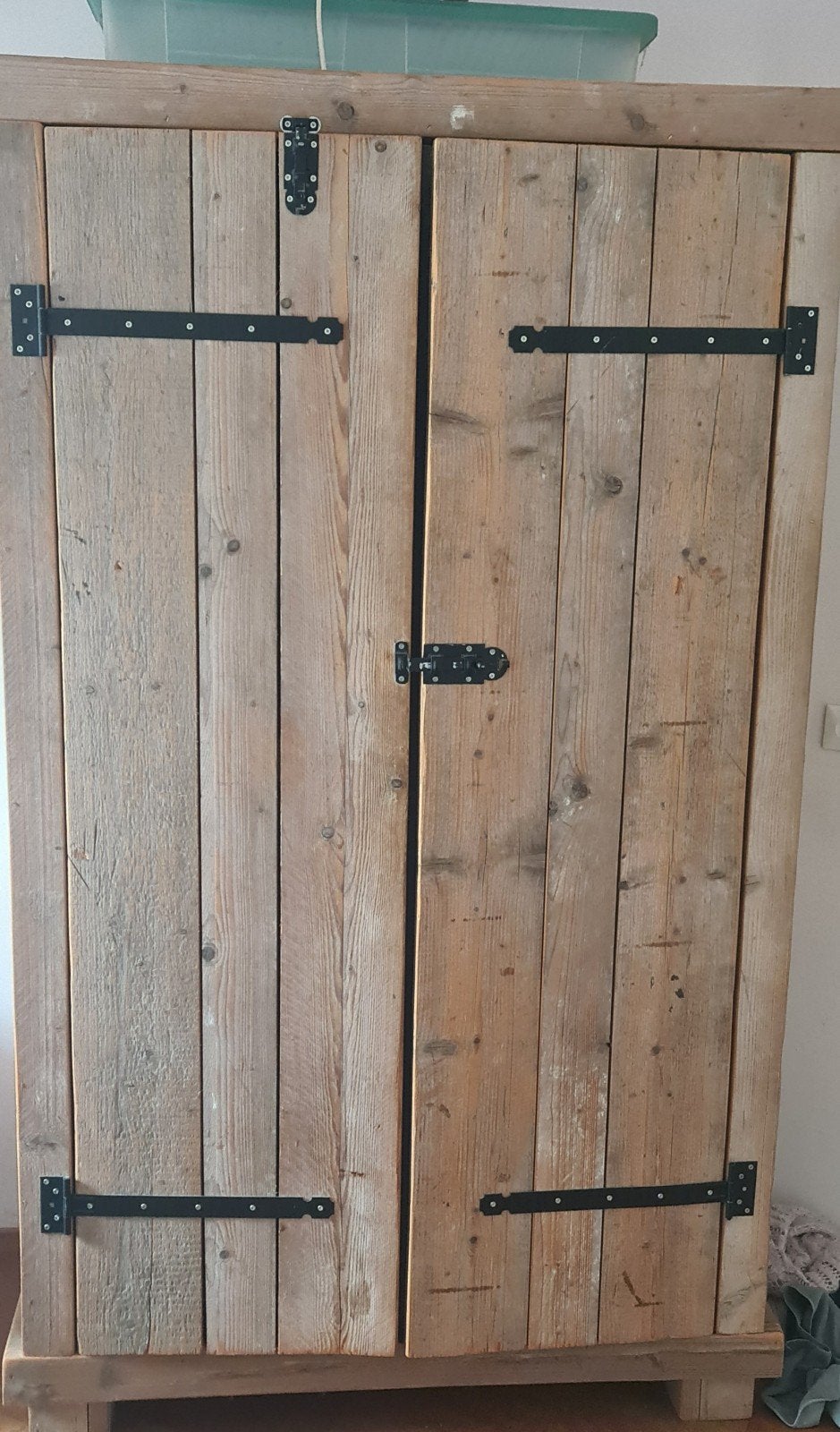 Prachtige, vrijwel nieuwe steigerhouten kast, Met deur(en), 100 tot 150 cm, 200 cm of meer, 50 tot 75 cm
