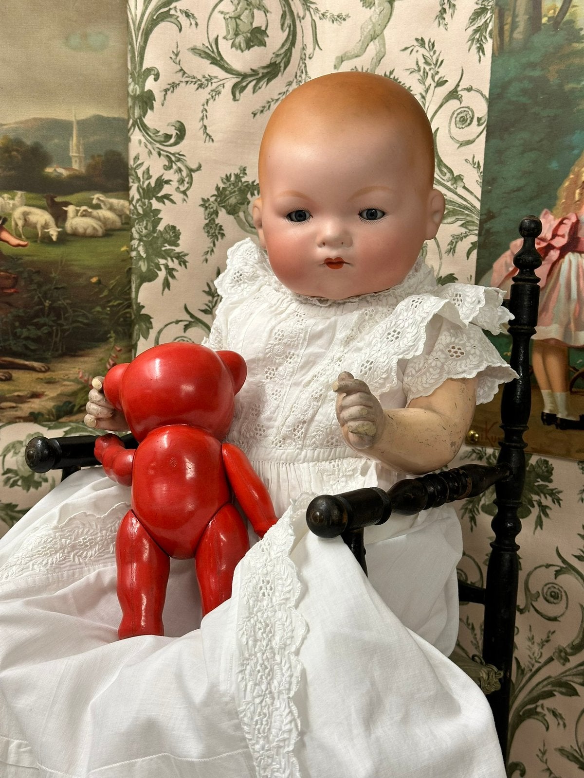 Prachtig en bijzonder groot Armand Marseille baby pop 341, Ophalen of Verzenden