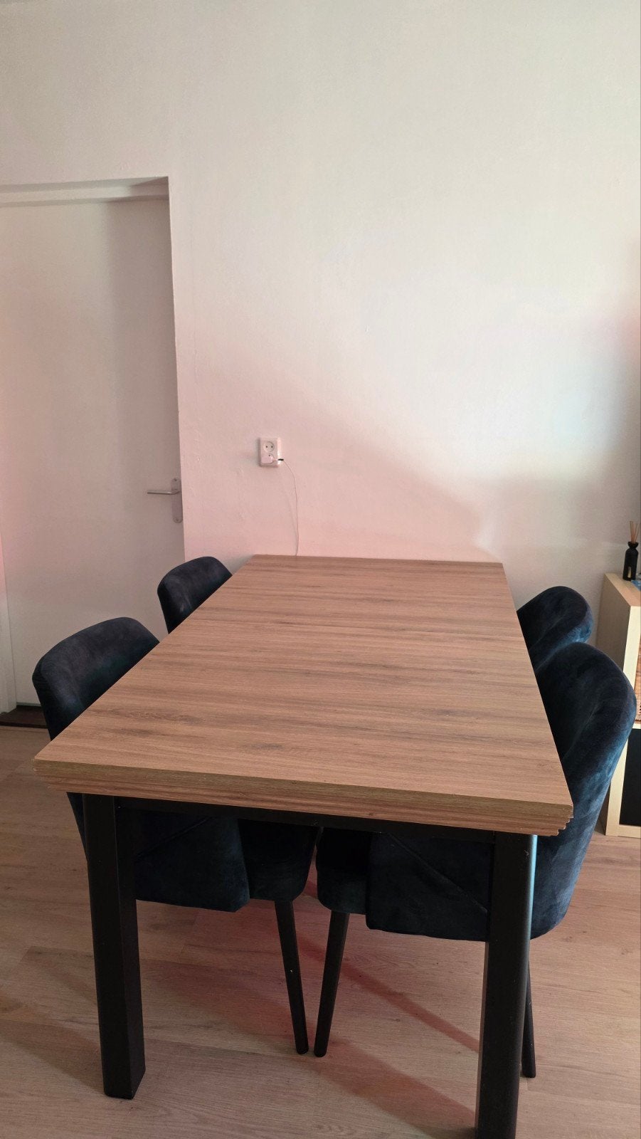 Uitschuifbare eettafel 160-203x90x79, Ophalen, Gebruikt, 50 tot 100 cm, 150 tot 200 cm