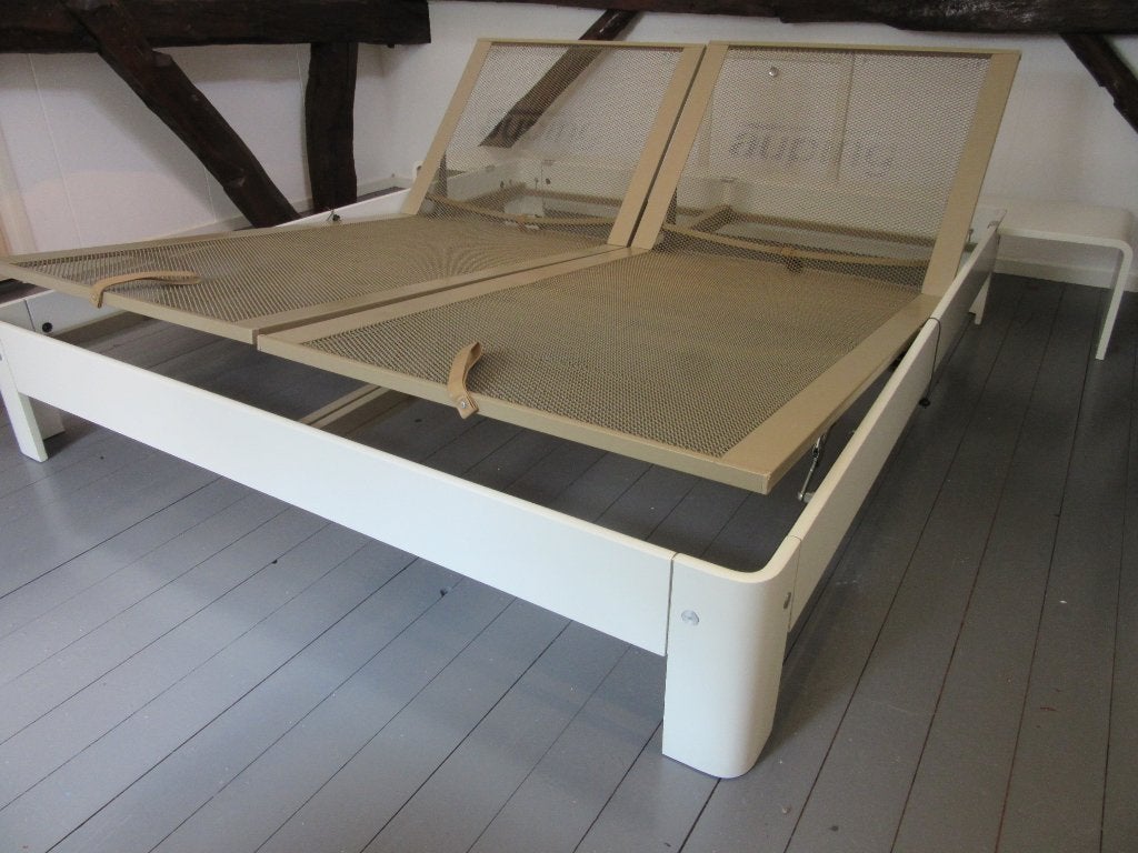 2 AUPING SPIRAALBODEMS 90X200 VERSTELBAAR, Ophalen, Gebruikt, 90 cm, Eenpersoons