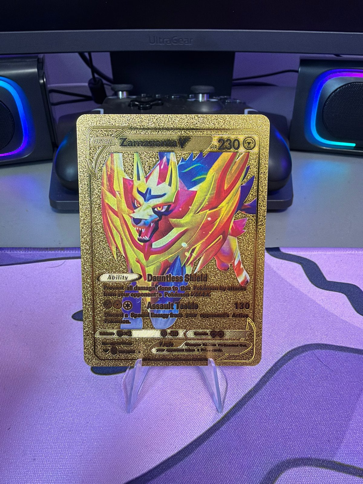 Zamazenta V 139/202 Gouden pokemon kaart, Ophalen, Zo goed als nieuw