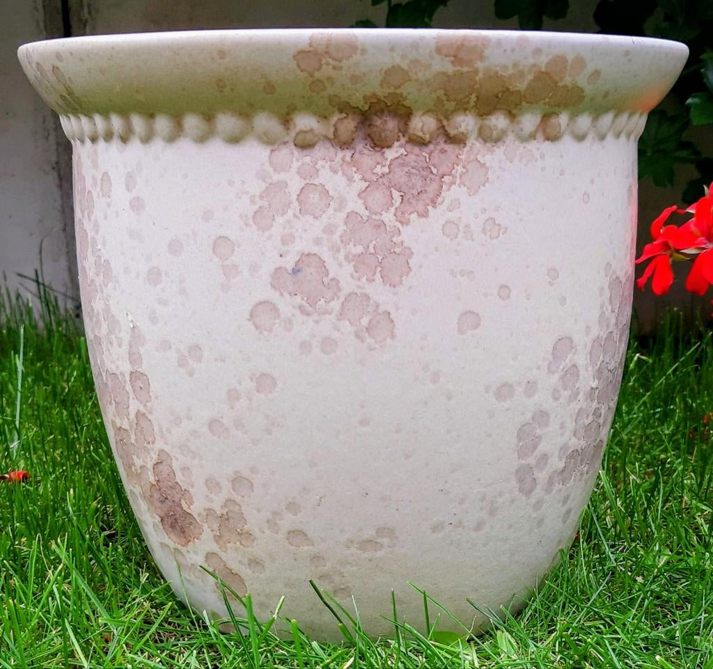 Grote vintage keramieken bloempot, Tuin en Terras, Bloempotten, Ophalen of Verzenden