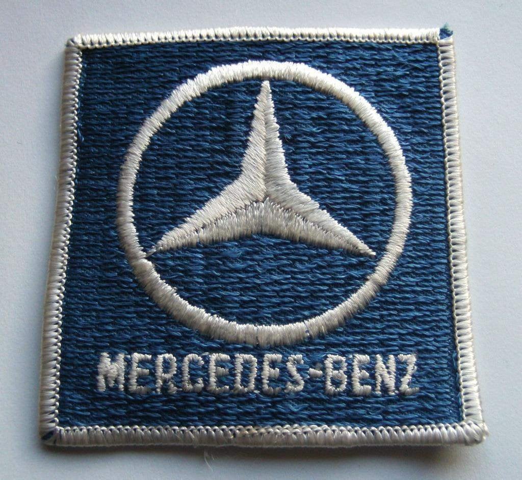 Mercedes benz patch vierkant vintage badge opnaai embleem, Ophalen of Verzenden, Nieuw, Auto's