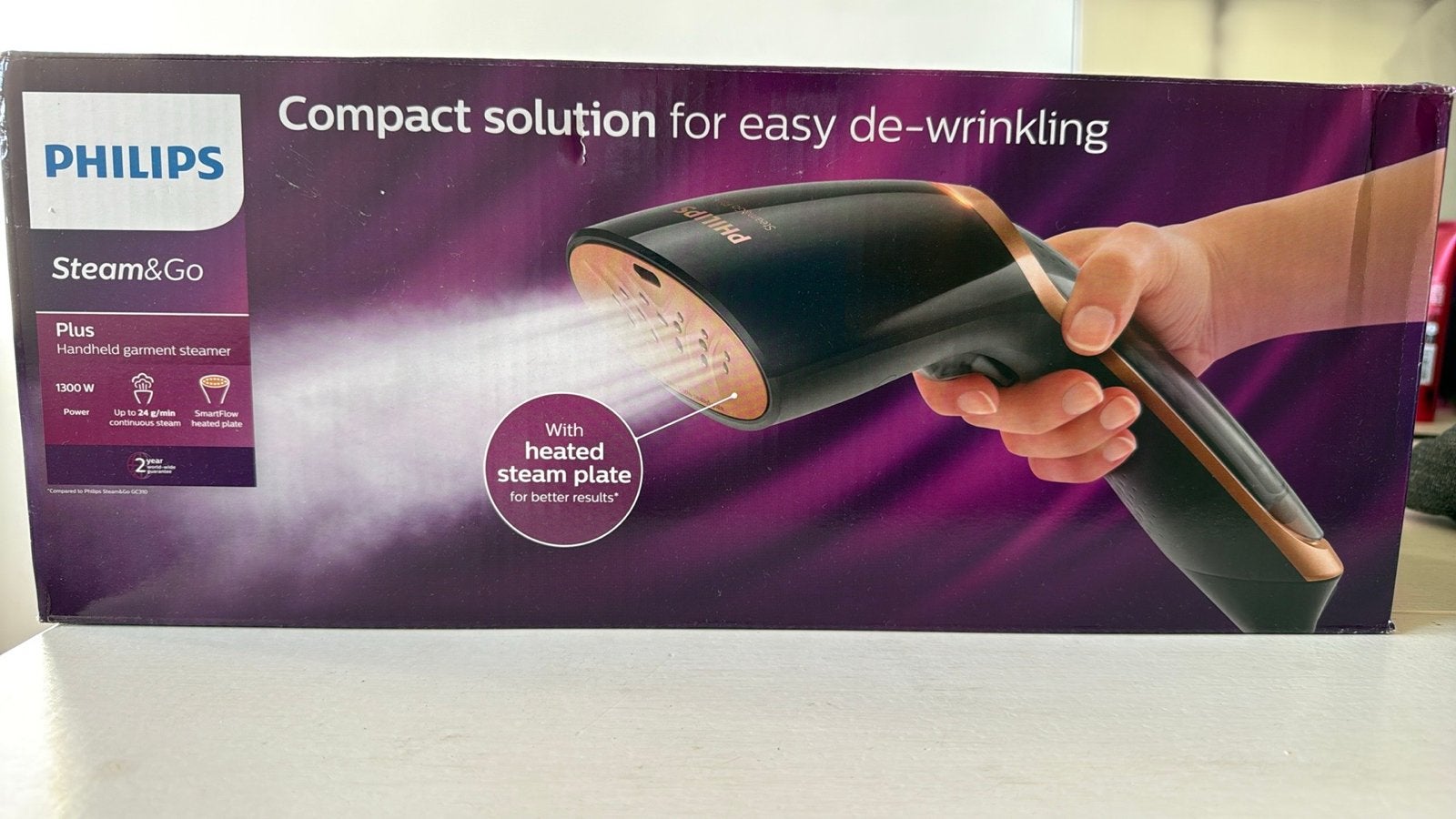 Philips Steam&Go Plus Handheld Kledingstomer, Witgoed en Apparatuur, Stoomapparaten, Ophalen, Zo goed als nieuw, Kledingstomer