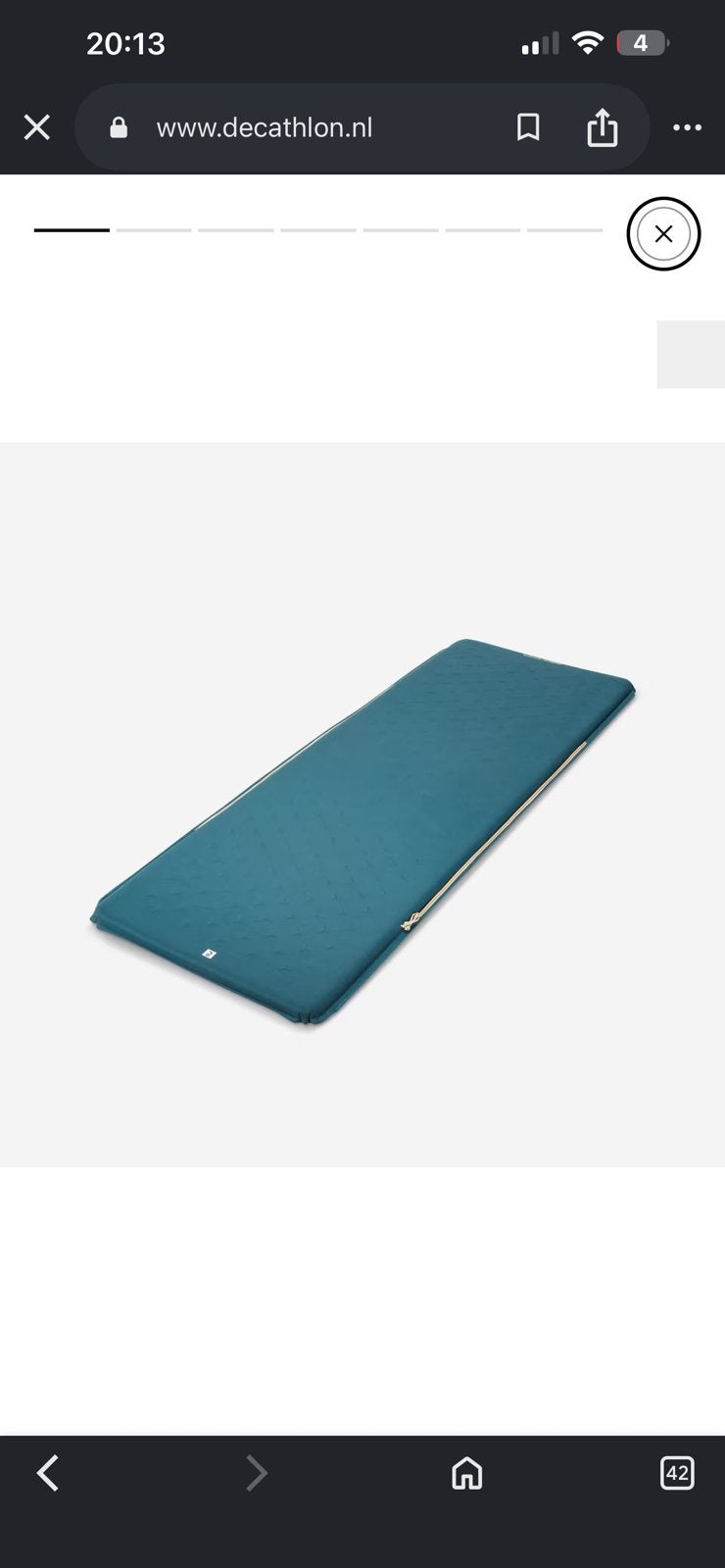 Quechua ZELFOPBLAZENDE SLAAPMAT COMFORT 65 CM 1 PERSOON, Ophalen, Zo goed als nieuw