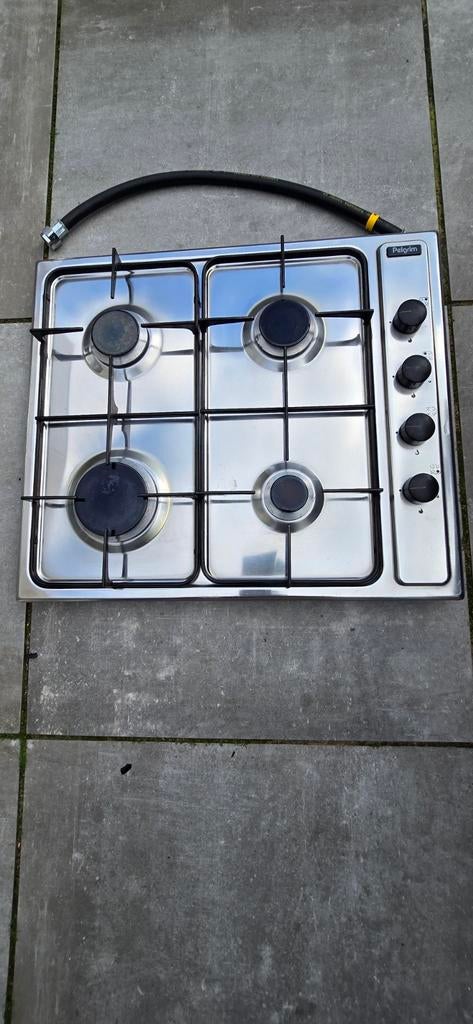 Pelgrim gasstel vierpits - ideaal voor nieuwe keuken, Witgoed en Apparatuur, Gebruikt, Gas, Vrijstaand, 4 kookzones