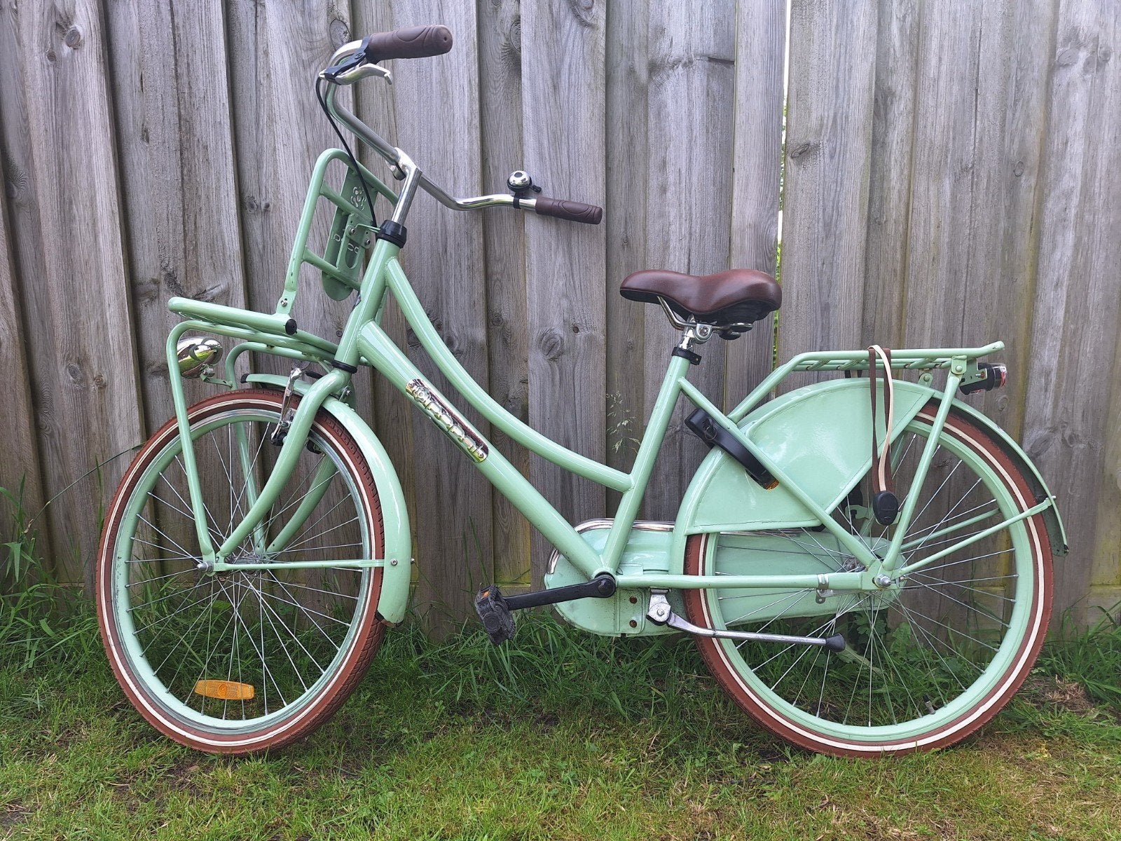 Popal meisjesfiets 24 inch mintgroen, Ophalen, Velgrem, Popal transport fiets, Handrem
