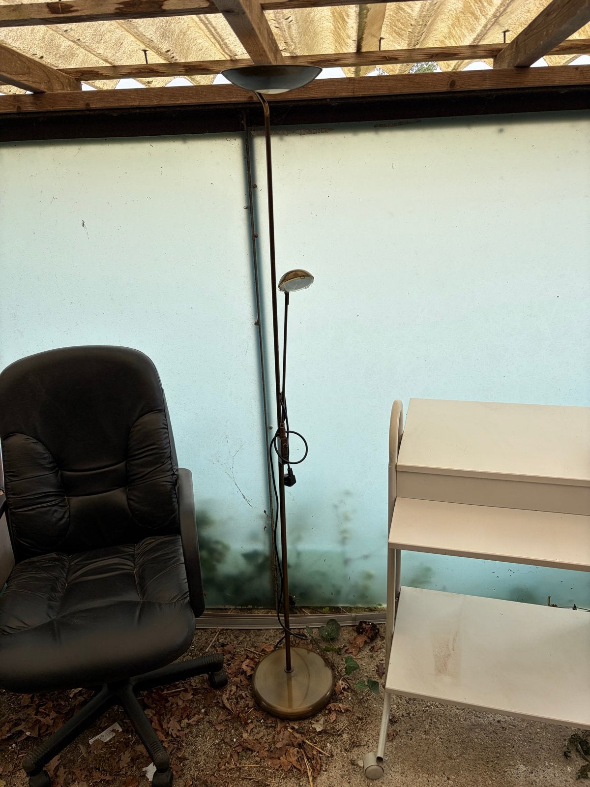 Staande lamp met leeslamp - Gratis af te halen, Huis en Inrichting, Ophalen, Gebruikt, E27 (groot), Metaal