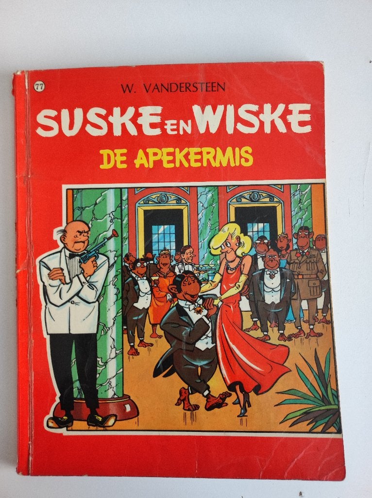 Suske en Wiske nr 77 De apekermis eerste druk 1967., Boeken, Stripboeken, Gelezen, Willy Vandersteen, Eén stripboek, Ophalen of Verzenden