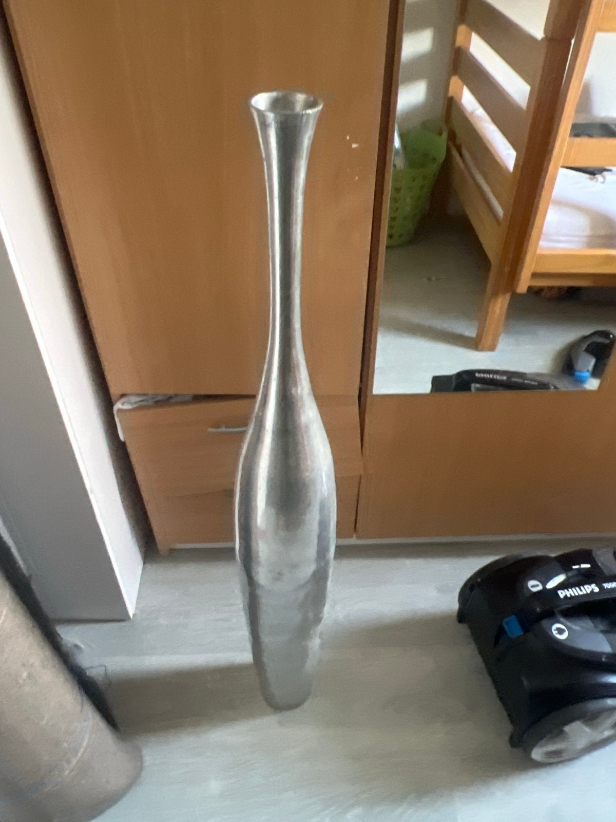 Zilverkleurige vaas van Bob Bijzondere Binnenhuisaccessoires, Ophalen of Verzenden