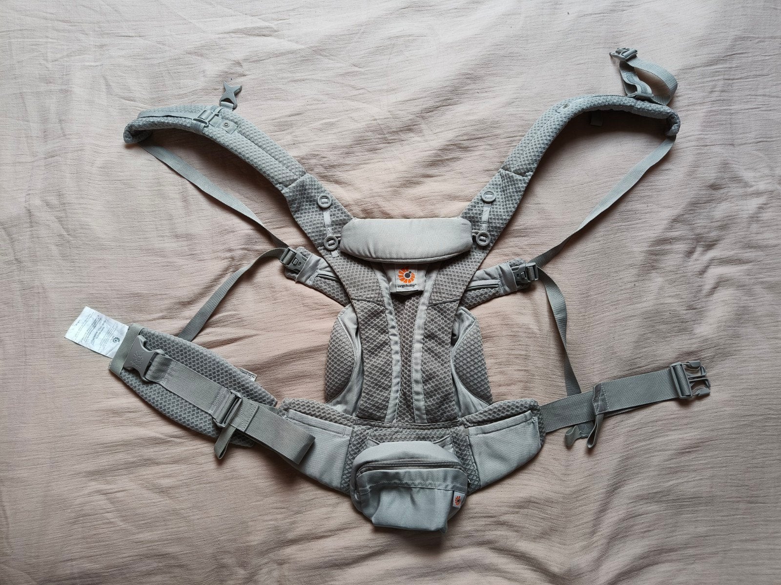 Ergobaby Omni Breeze Draagzak - Pearl Grey, Zo goed als nieuw, Buik, Rug of Zij, Draagzak, Ophalen