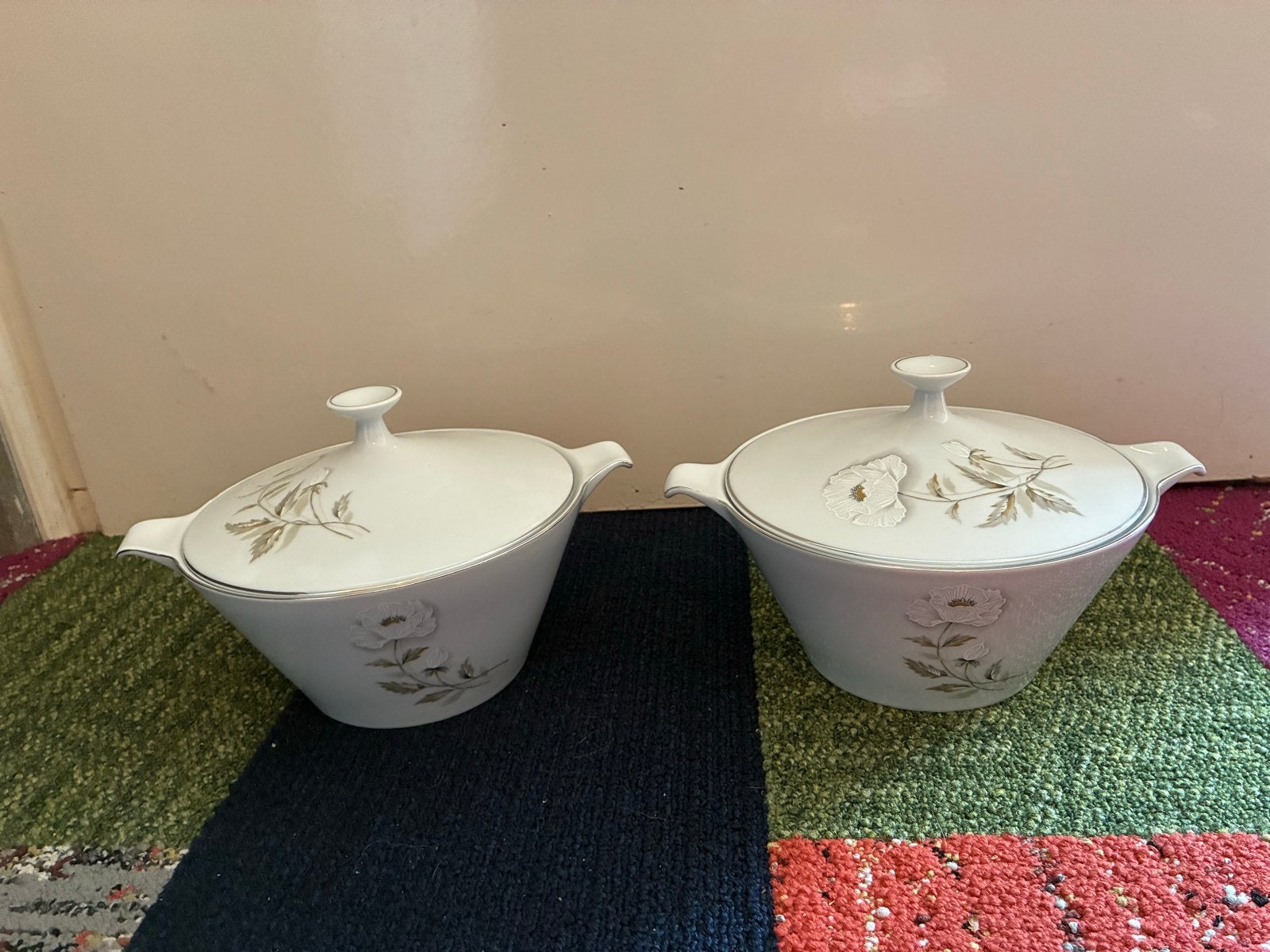 Vintage Schorwald servies met bloemmotief, Ophalen of Verzenden