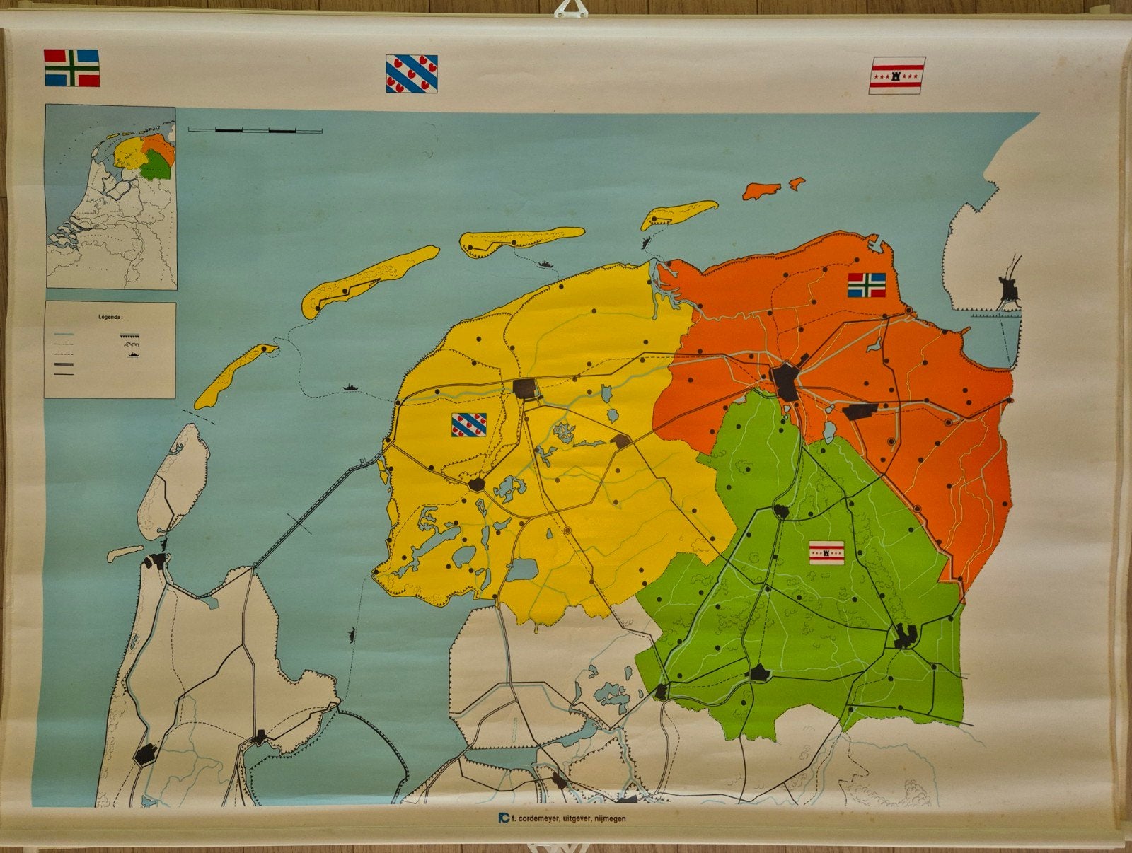 Schoolplaten Topografie Nederland Provincies, Ophalen