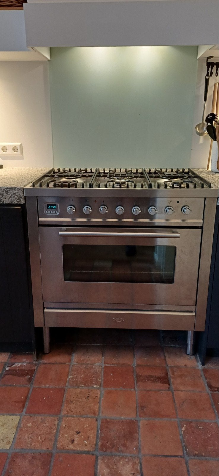 Boretti Fornuis - 90cm breed - Gebruikt, Ophalen, Gebruikt, 60 cm of meer, Gas