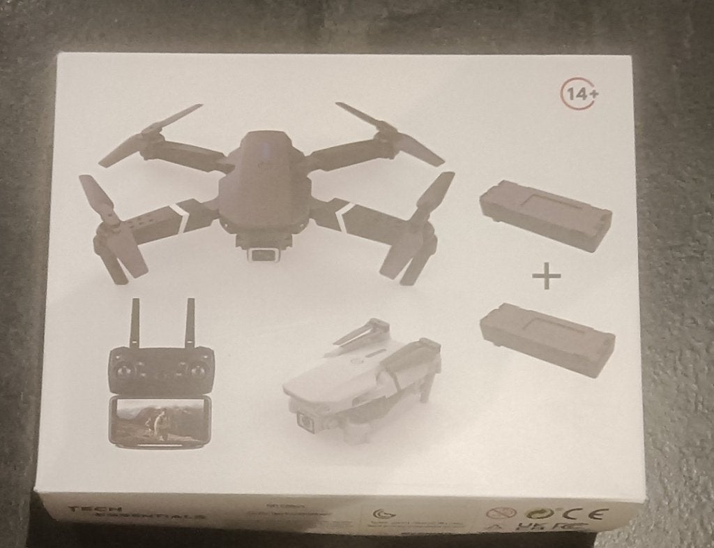 Drone Tech Essentials Dual Camera, Basiskwaliteit, Minder dan 100 meter, Zo goed als nieuw, Minder dan 250 gram