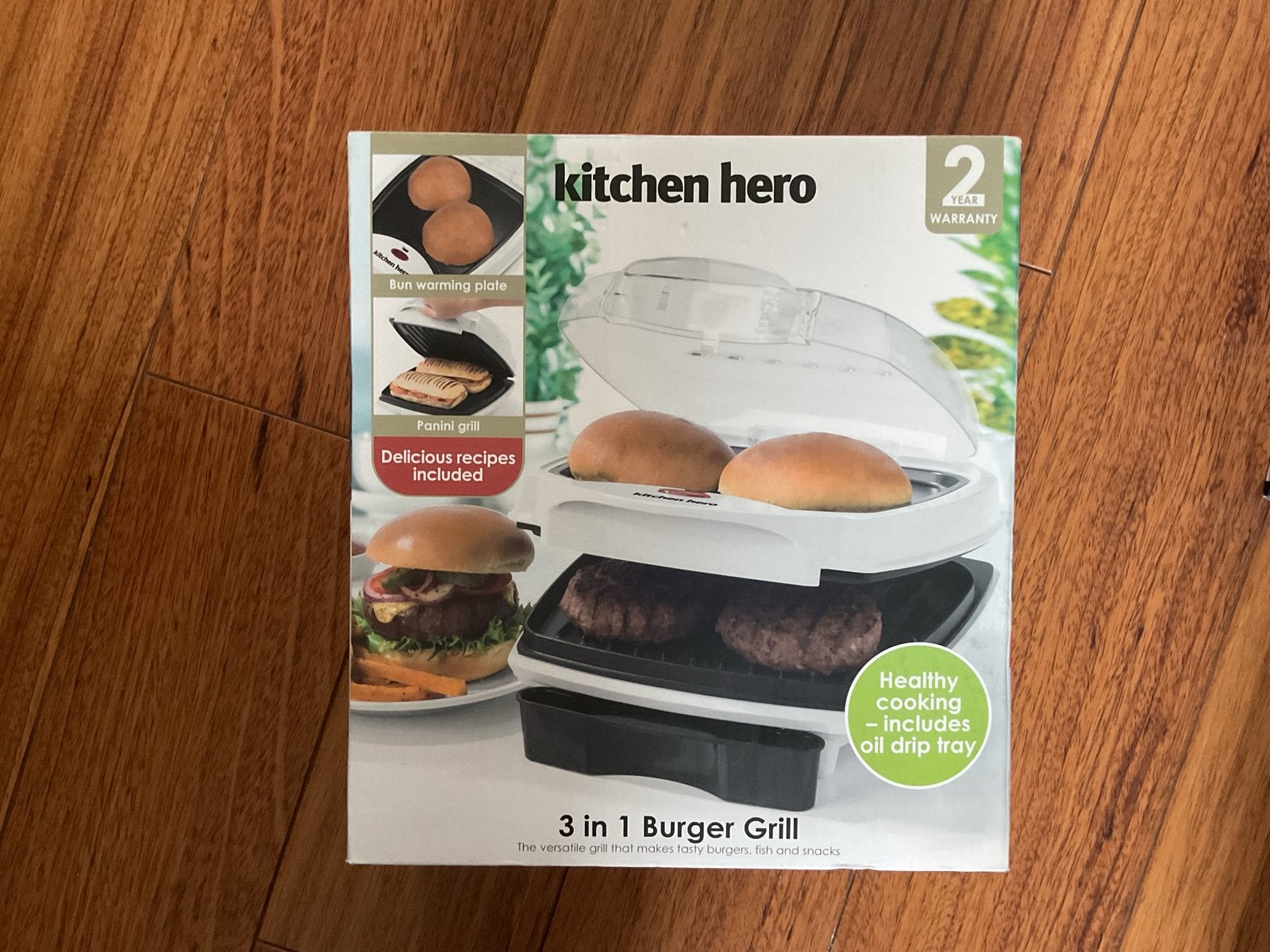 Kitchen Hero 3-in-1 Burger Grill - Nieuw in doos, Ophalen of Verzenden, Nieuw