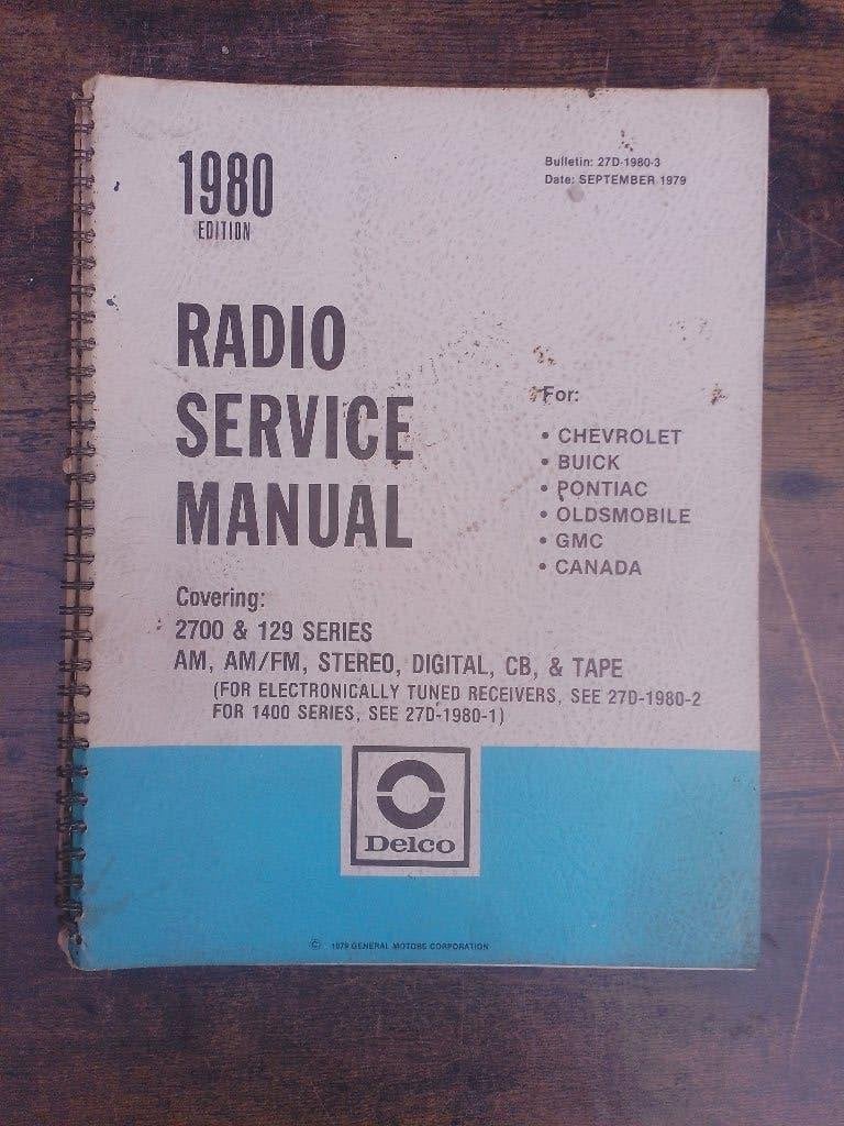 1980 Delco Radio Service Manual    Amerikaanse auto's 80, Ophalen of Verzenden, Gelezen, Overige merken