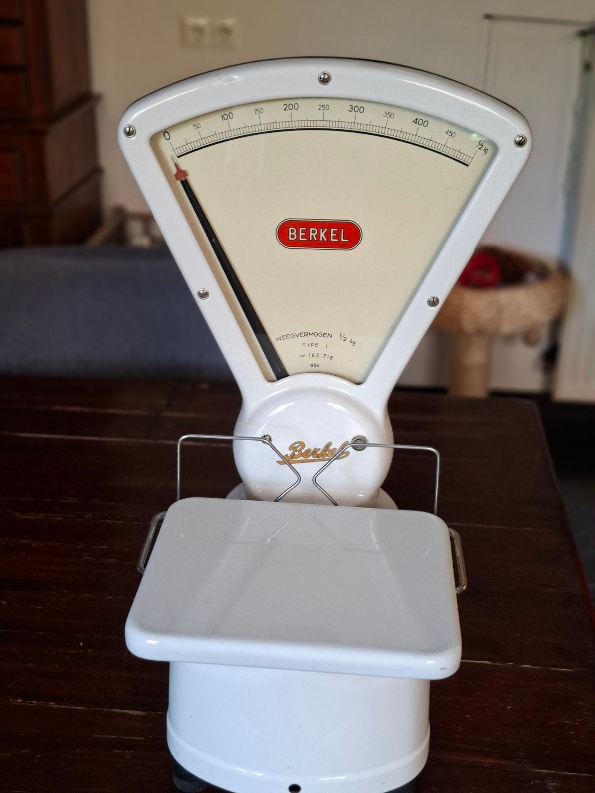 Antieke Berkel weegschaal - Type L, 1/2 kg, uit 1956, Ophalen, Zo goed als nieuw