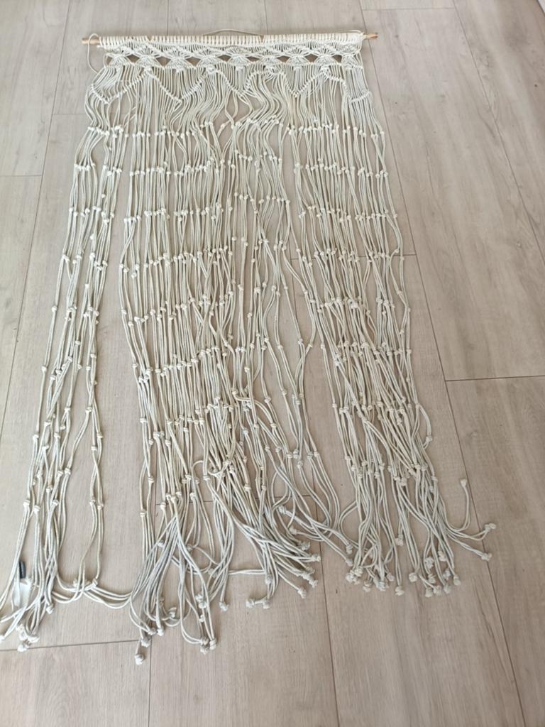 KATOENEN MACRAME VLIEGENGORDIJN, Ophalen, 50 tot 100 cm, 150 tot 200 cm