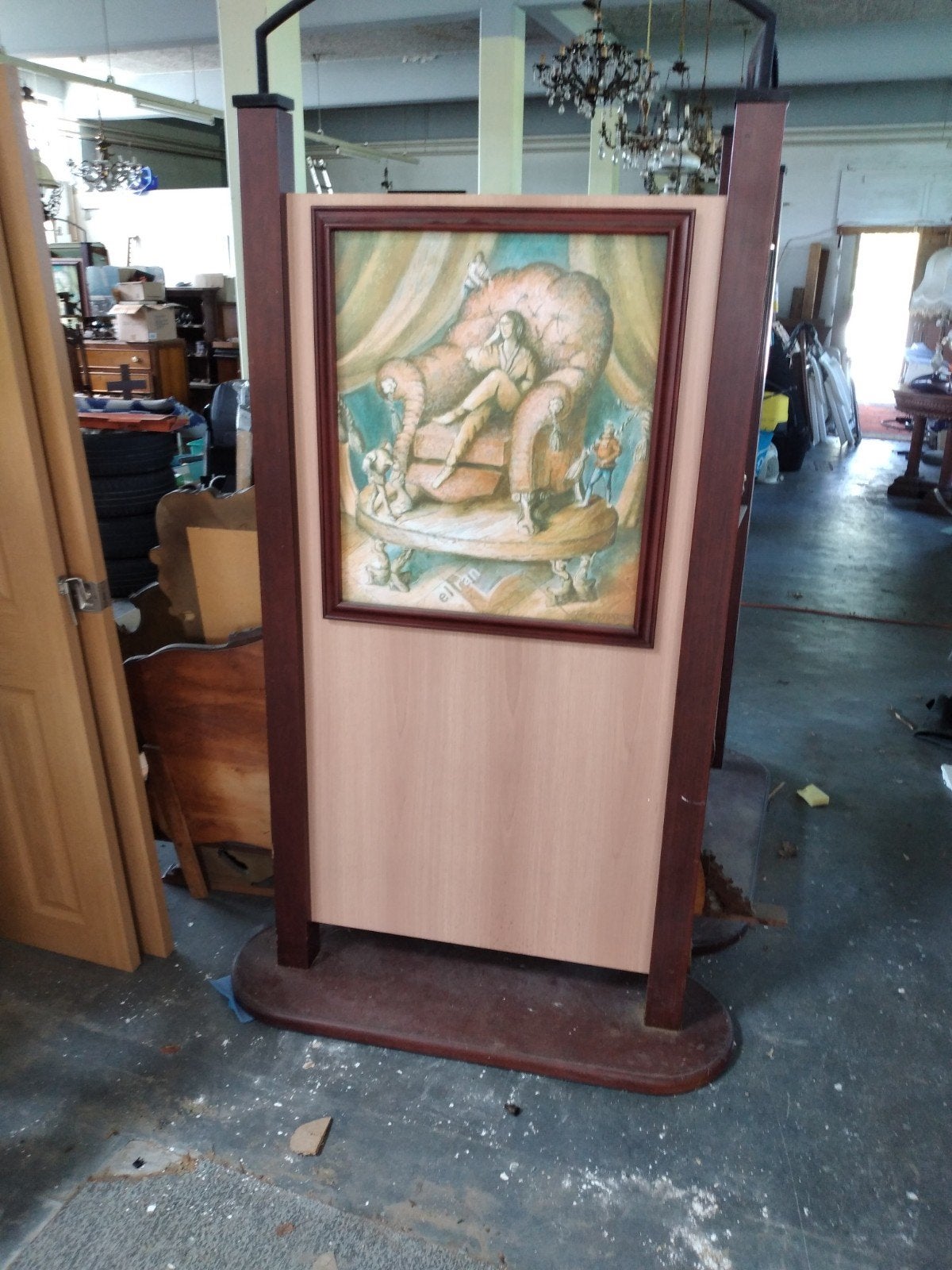 Decoratieve Scheidingswand met Kunstwerk, Antiek en Kunst, Ophalen of Verzenden