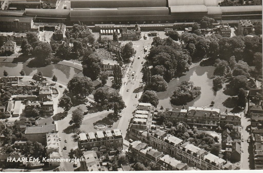 Haarlem Kennemerplein  Luchtfoto  KLM aerocarto, Ophalen of Verzenden, 1920 tot 1940, Ongelopen, Noord-Holland