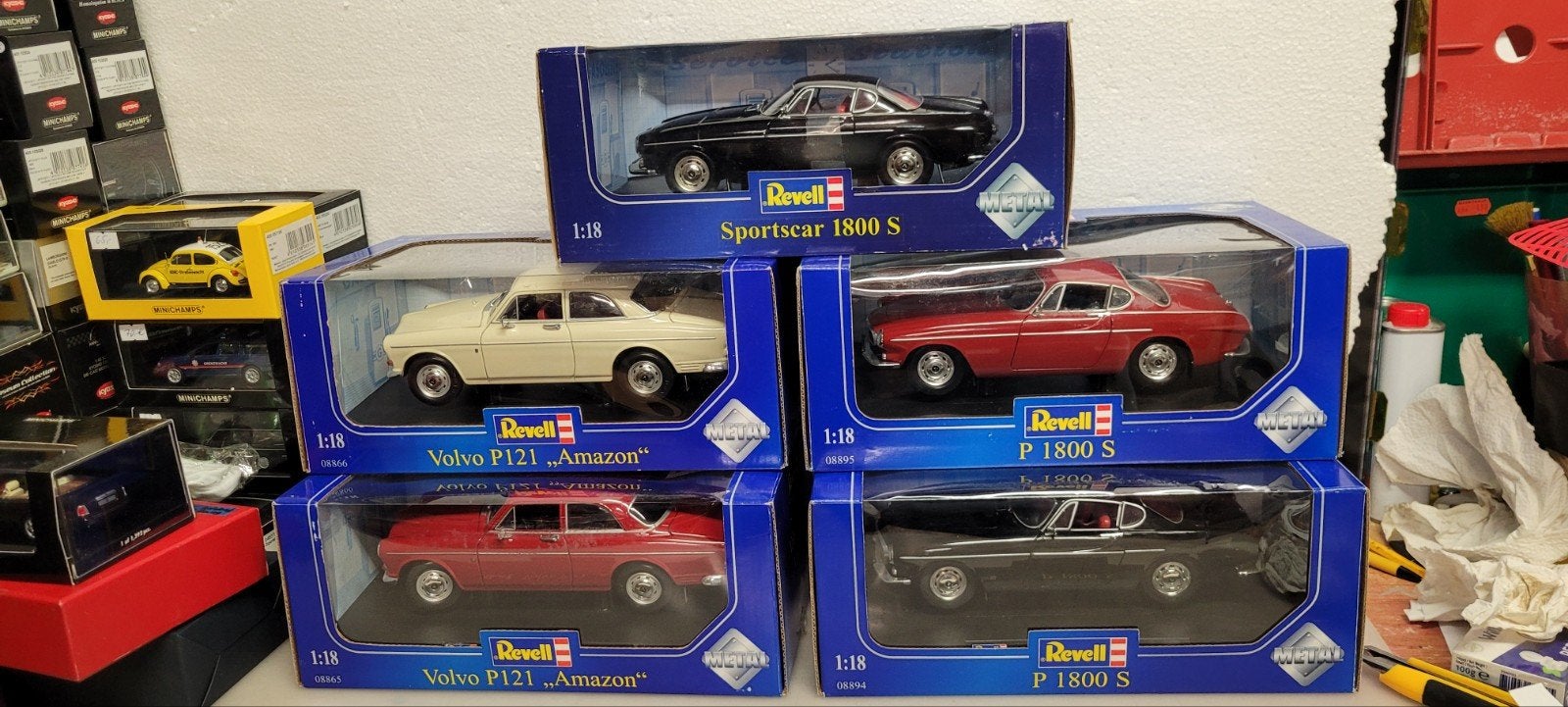 Revell Volvo P1800 S en P121 Amazon, Ophalen of Verzenden, Zo goed als nieuw, Auto, Revell