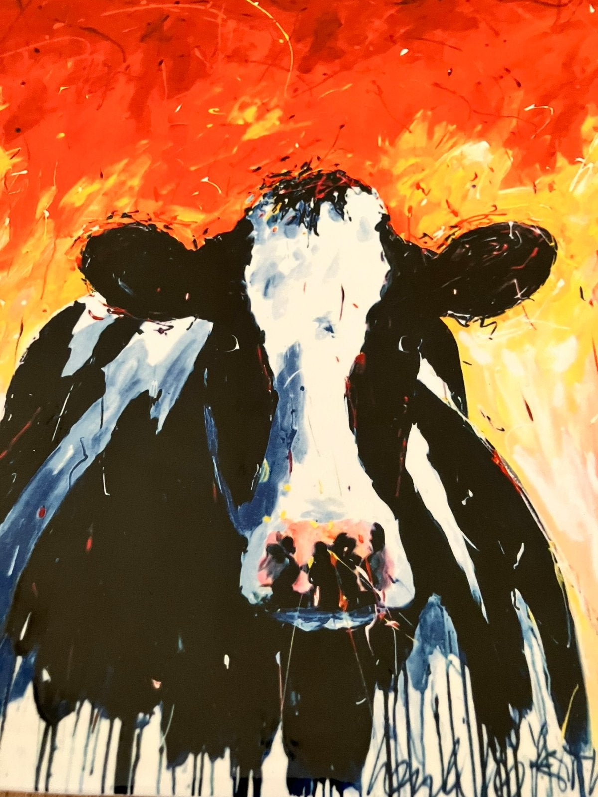 Koe! Henk Hofstra wandbord, sierbord, Schoonhoven Keramiek, Antiek en Kunst, Antiek | Wandborden en Tegels, Ophalen