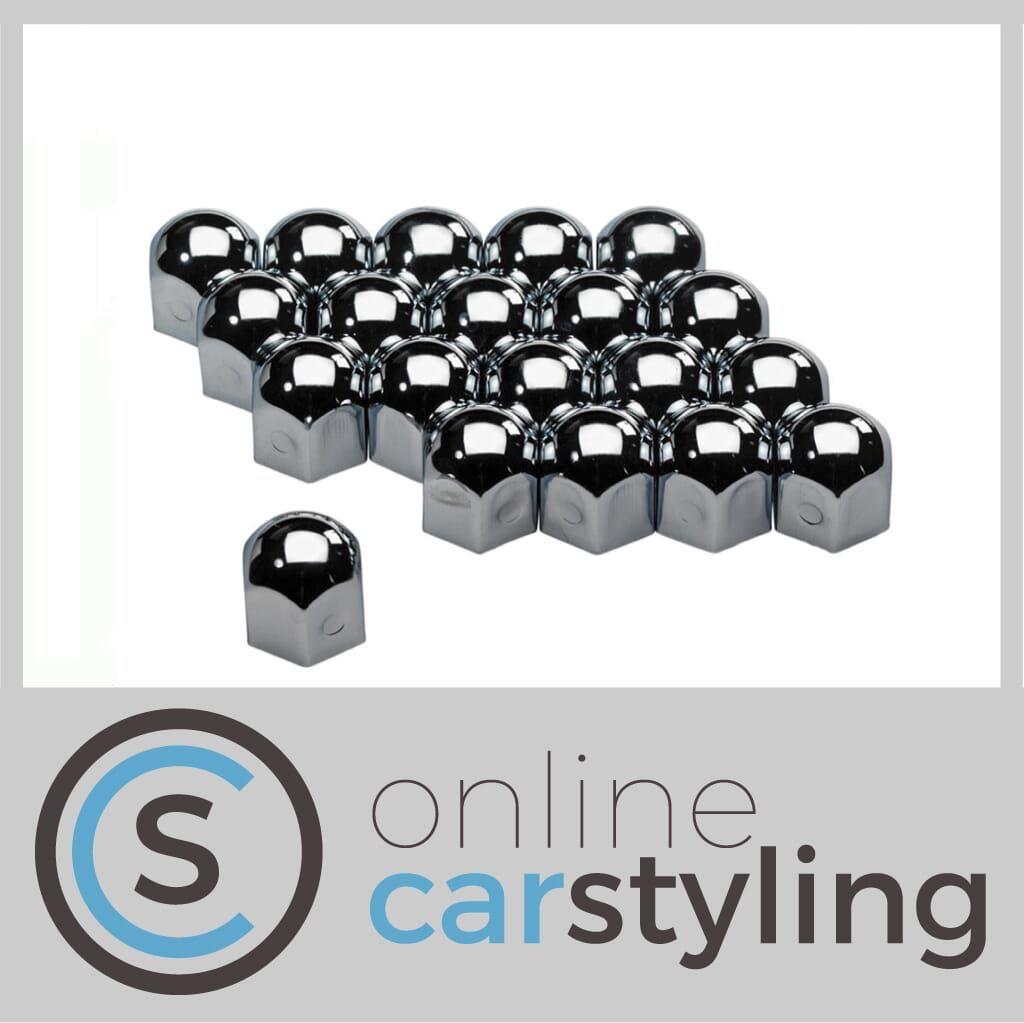 Universele wielmoerkapjes 19mm Chroom 20 stuks, -, -, Nieuw, Ophalen of Verzenden